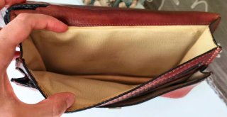Borsa uomo vera pelle interno camosciato