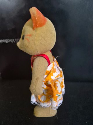 Muñeca Gato Terciopelo Antiguo