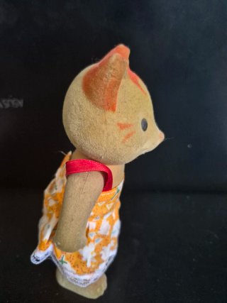Muñeca Gato Terciopelo Antiguo