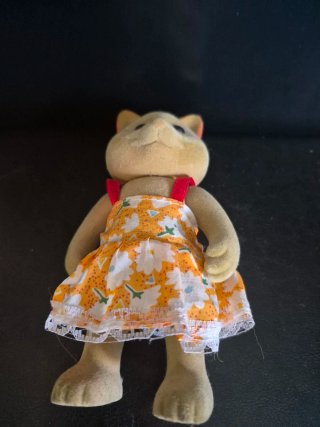 Muñeca Gato Terciopelo Antiguo
