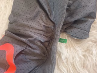 Pantalón corto deportivo Benetton gris naranja