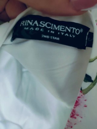 Vestito floreale bianco e rosa