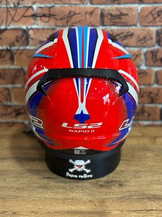 Casco LS2 Rapid II Rojo Blanco Azul talla  M