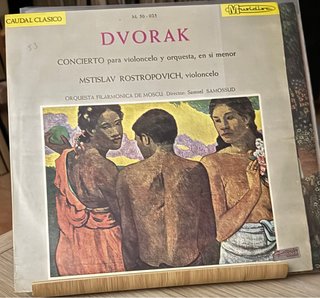 Vinilo Dvorak Concierto Violonchelo Rostropovich