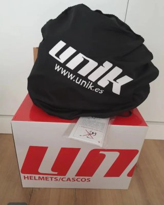 Casco de moto UNIK infantil blanco nuevo