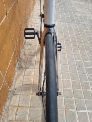 Bicicleta Fixie Blanca Freno Contrapedal