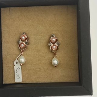 Pendientes plata y perlas naturales