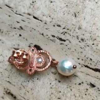 Pendientes plata y perlas naturales