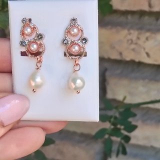 Pendientes plata y perlas naturales