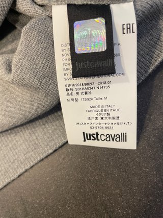 Jersey Just Cavalli Tigre Talla S punto algodon.