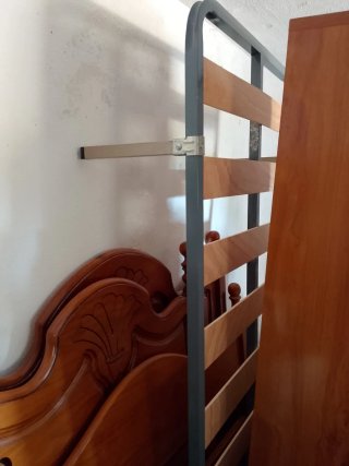 Somier 90cm Metal y Madera