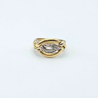 Anillo de Oro 18K, Diamantes, 4,76gr, T-16
