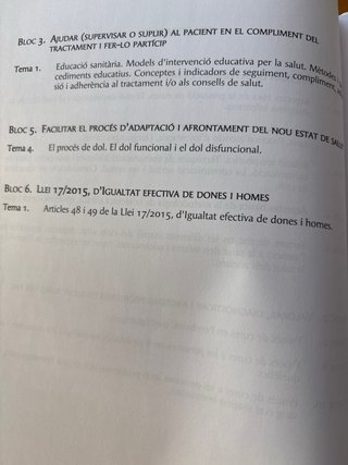 Temari 1 Diplomada Sanitariària en Infermeria