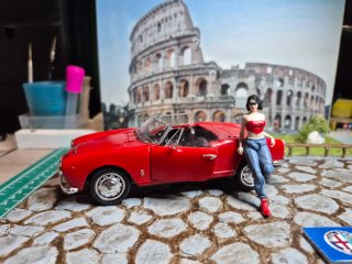 Diorama Alfa Romeo Giulietta Spider 1600