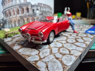 Diorama Alfa Romeo Giulietta Spider 1600