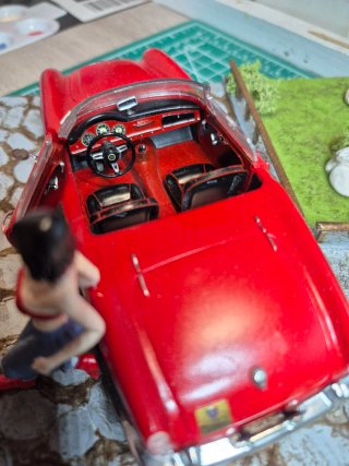 Diorama Alfa Romeo Giulietta Spider 1600