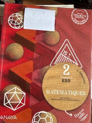 Libros de mates 2 de la eso tres trimestres nuevos