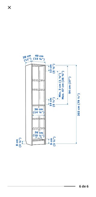 Estantería Billy Ikea Negra