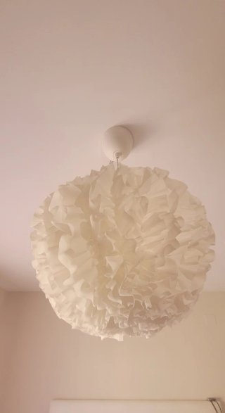 Lámpara colgante Ikea papel blanco