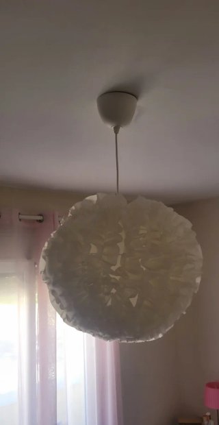 Lámpara colgante Ikea papel blanco