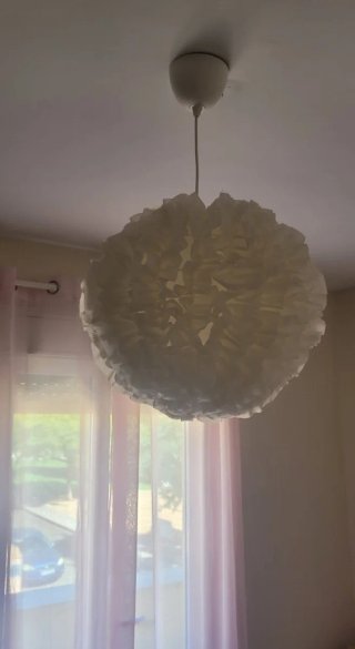 Lámpara colgante Ikea papel blanco
