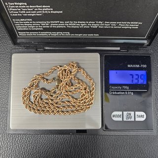Cadena de Oro 18K, Cordon Salomonico, 7,39gr, 60cm