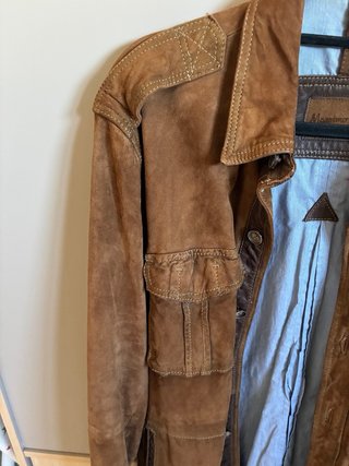 Chaqueta Massimo Dutti ante marrón