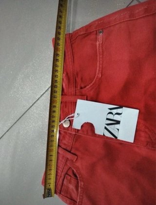 Gonna Zara rossa in denim