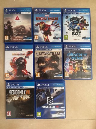 Gafas VR PS4 + Pistola Aim Controller + 8 Juegos