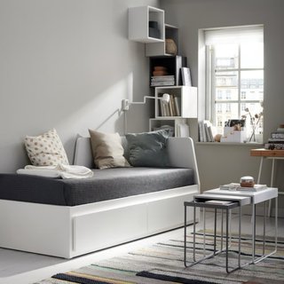 Flekke | Cama extensible individual con 2 cajones