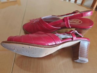 Sandalias Piel Mujer Roja