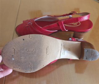 Sandalias Piel Mujer Roja