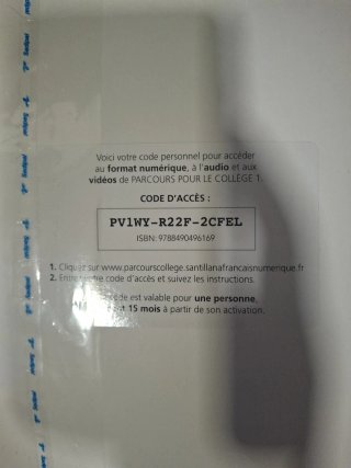 Libro Frances 1° ESO PARCOURS POUR LE COLLEGE A1