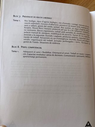 Temari 3 Diplomada Sanitariària en infermeria