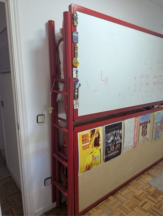 LITERA ABATIBLE con pizarra y corcho