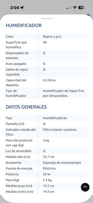 Humidificador Artrom HUE-ARCUS Blanco