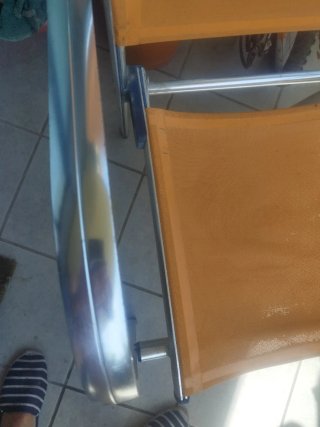 Silla Terraza Jardín Aluminio Naranja 4
