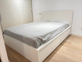 Cama Malm Ikea 140x200 con cajones