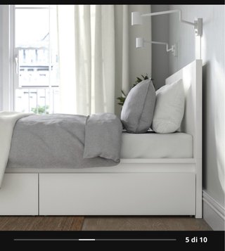Cama Malm Ikea 140x200 con cajones