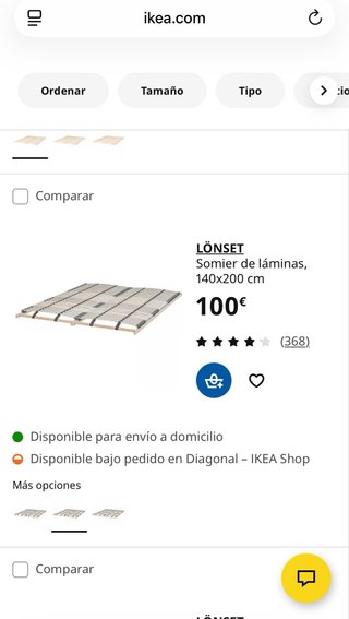 Cama Malm Ikea 140x200 con cajones