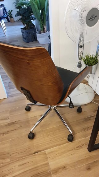 Silla de oficina nogal con ruedas