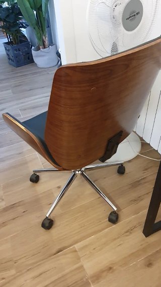 Silla de oficina nogal con ruedas