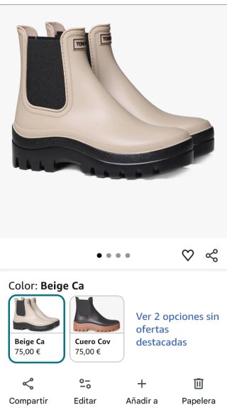 Botas de agua Toni Pons beige y negras