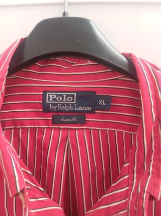 Camisa hombre beige y morada