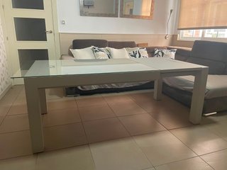 Mesa de centro madera y cristal