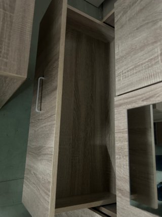 Armario 4 puertas madera y cristal
