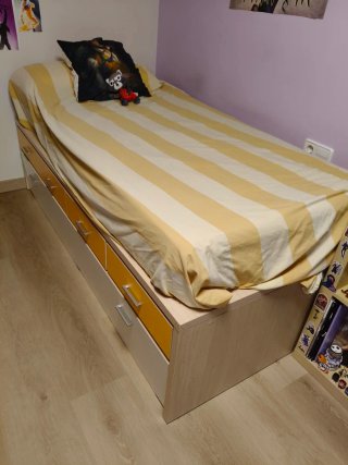 Cama nido 1m x 1,90m con cama supletoria