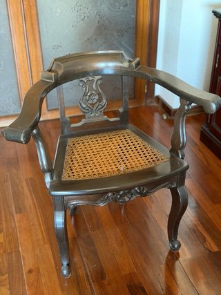 Butaca Oriental Ratán y Madera