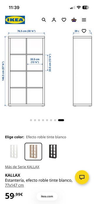 Estantería KALLAX 8 cubos