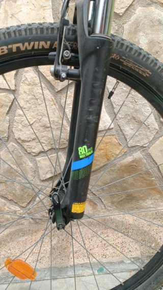Bicicleta Rockrider ST 100 amarilla talla S